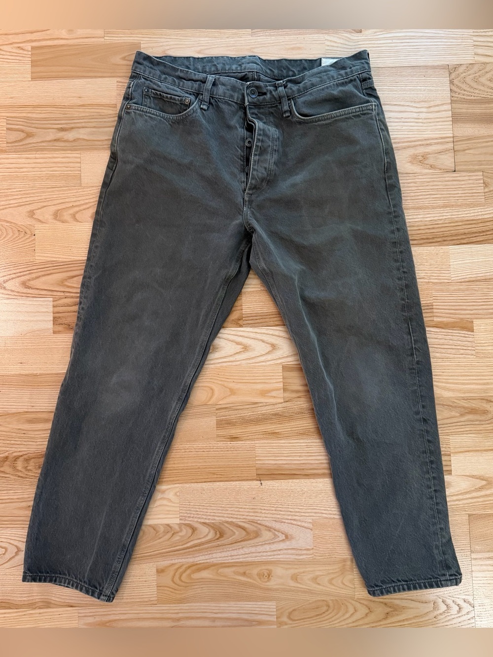 Rag & Bone Cropped Olive Jeans, Size 33